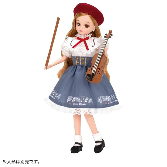 Takara Tomy Licca-chan Dress LW-19 Violin Lesson Dress-up Pretend Play Toy Ages 3 and up