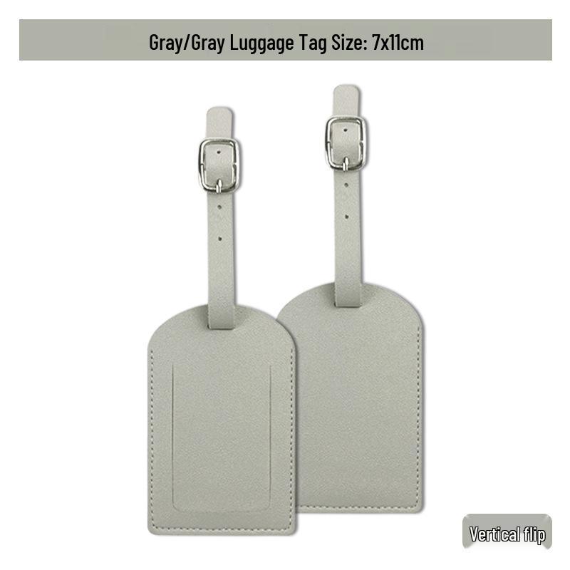 Thickened PU Leather Luggage Tag with Signature Card and Anti-Lost Features