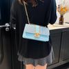 2025 new Korean version fashion chain bag trend texture casual color matching commuter shoulder oblique span bag