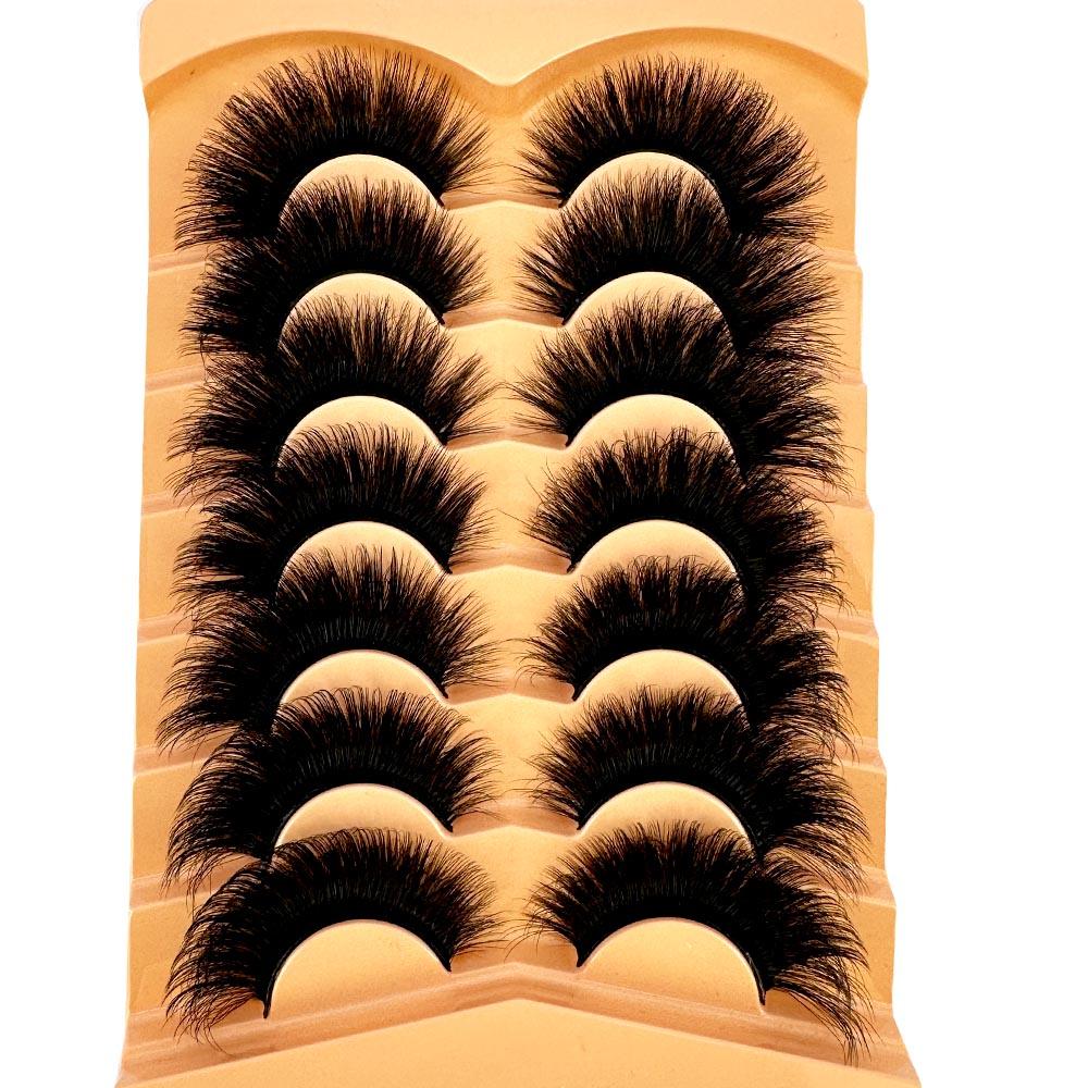 NEW 7pairs Fake Eyelashes Thick Long False Eyelashes Dramatic Lashes 3D Faux Mink Eyelashes Full Lashes Makeup