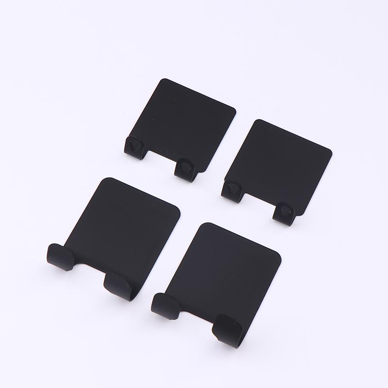 2Pcs Shower Hook Adhesive Razor Holder Wall Mounted Bathroom For Rack Shaver Shaving Holder Black Plastic Hook