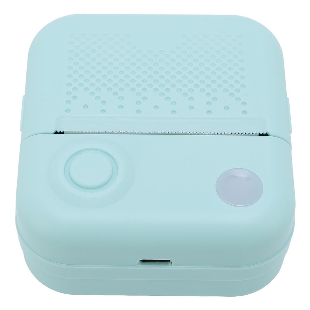 Portable Thermal Printer Rechargeable Printing Machine for Photo Document Shipping Label Built in 1200mAh Battery Cyan