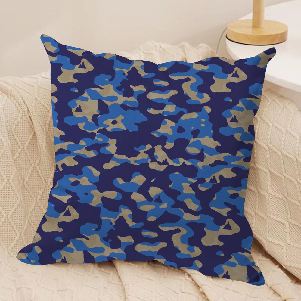 

Classic Camo Pattern Cushion Cover Short plush Doublesided Print Square Throw Pillow Covers Sofa Home Cushion Decor 30x30cm