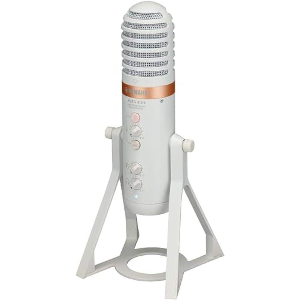 Yamaha YAMAHA Live Streaming Microphone Integrated Microphone USB Mic White AG01 W