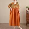 DIMANAF New 2026 Women Plus Size Summer Beach Lady Long Dress Loose Oversize Maxi Floral Print Fashion Holiday