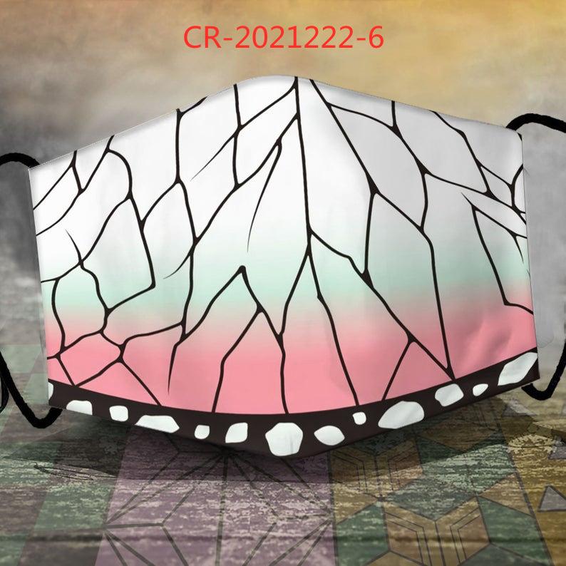 Demon Slayer Geprinte Stofdichte Masker met Filtergleuf voor Mannen en Vrouwen