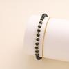 Koai Cut Black October Power Stone Bracelet for Women Tourmaline, Birthstone, Double-Layer