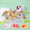 25Pcs DIY 3D Animal Puzzle Set Insect Dinosaur Sea Animal Puzzle Assembly Activity Game Kids Educational Jigsaw Toy Classroom Prizes Party Favors