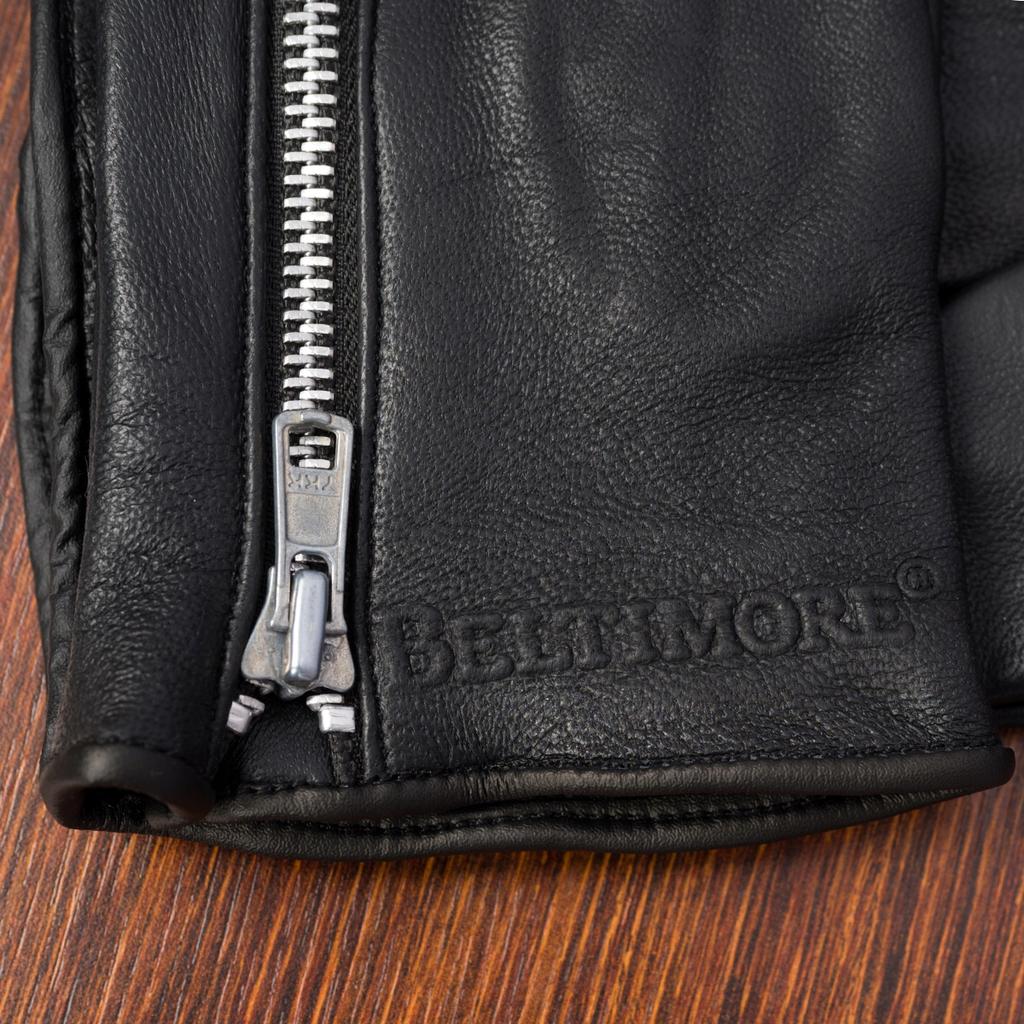 Women's Leather Gloves, Fleece, Teddy Bear, Beltimore, Five-Finger, Warm M