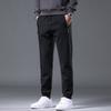 Men's fleece pants casual men's sweatpants loose straight sports pants autumn and winter warm trousers solid color versatile