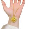 Gold Heritage Series: Four-Leaf Clover & Vajra Pendant Necklace for Women