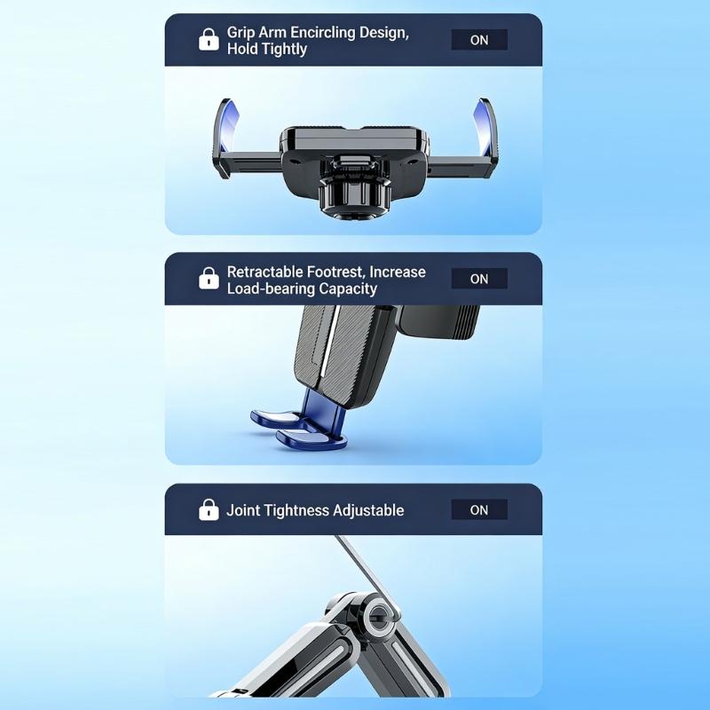 Car Phone Holder for Phone 17 16 15 14 Car Dashboard Mount Cellphone Holder Rotating Suction Cup Phone Stand