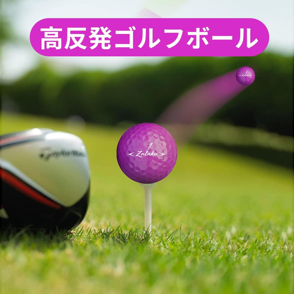 ZNLAKU Golfball, farbiger Golfball, 2-teilige Konstruktion, kompatibel fliegend