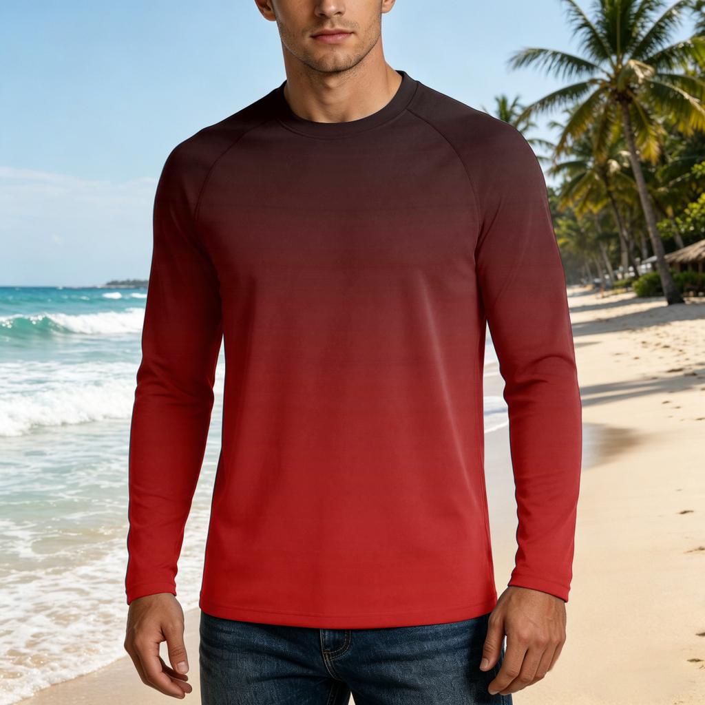 Herren Langarm UPF50+ Sonnenschutzshirt Leicht Atmungsaktiv Schnelltrocknend Outdoor Freizeit Oberteil für Sommeraktivitäten