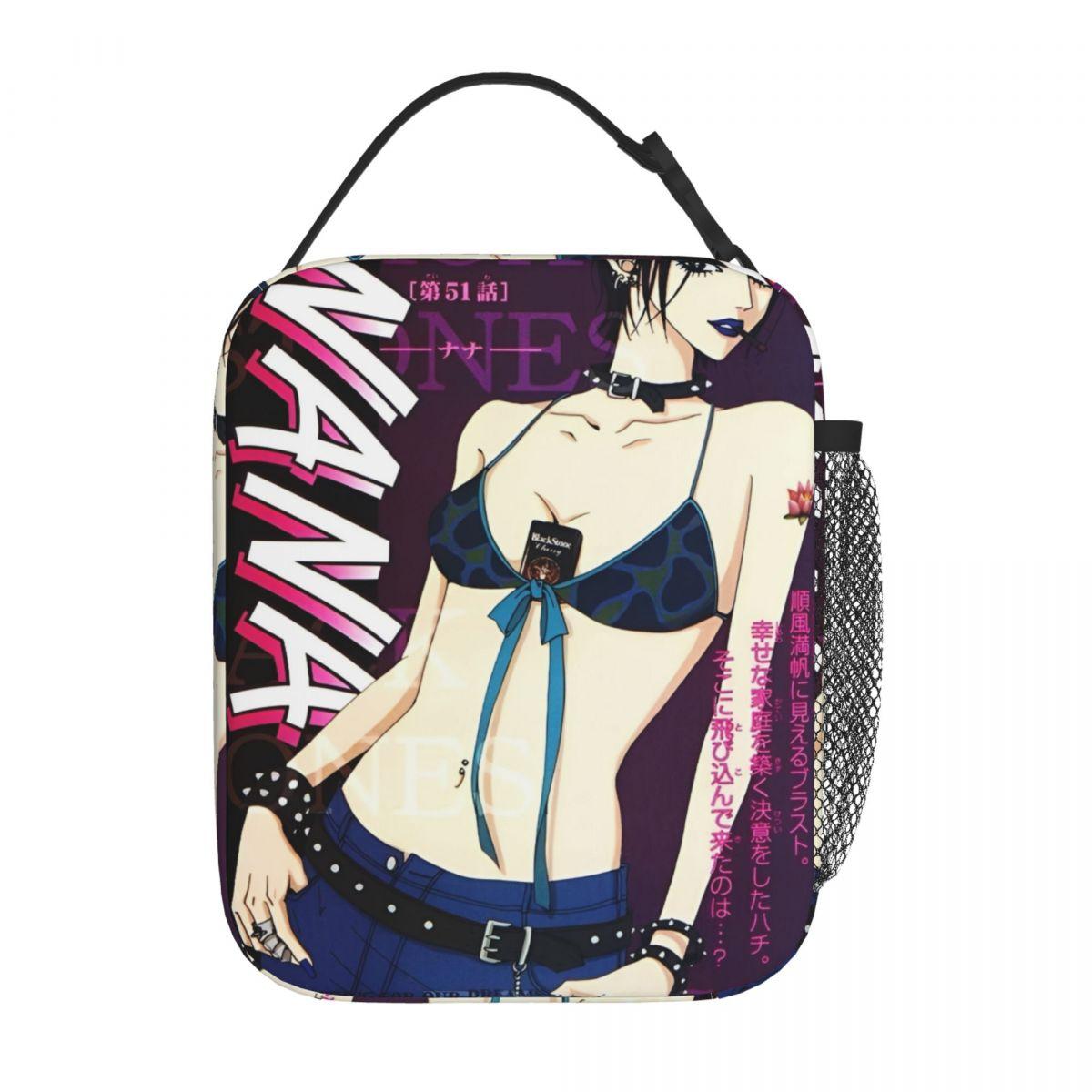Nana Osaki Comics Insulated Lunch Bag Cooler Bag Reusable High Capacity Lunch Box Tote Bento Pouch School Outdoor One Size
