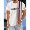 Fashion Striped Pattern T-shirt Summer Fashion Short Sleeved Men's 3D Printed T-shirt Casual Street Wear Harajuku T-shirt