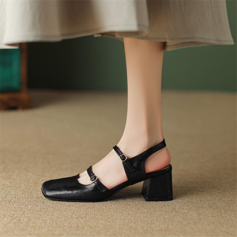 Fashion Genuine Leather Women Sandals 2025 Summer Cover Toe Slingback Shoes for Women Casual Gladiator Women Shoes Sheep Leather Sandals