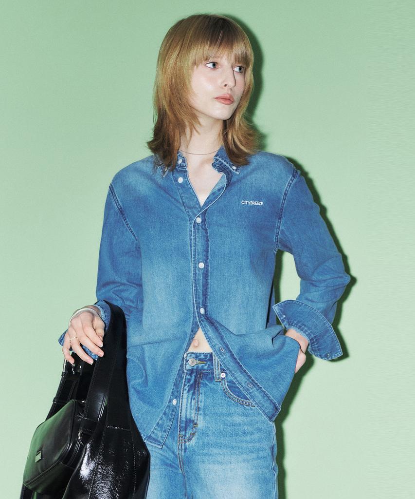 CITYBREEZE Washed Denim Shirt_Indigo