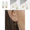 Stylish Gold And Rose Gold Metal Earrings Chic European American Design