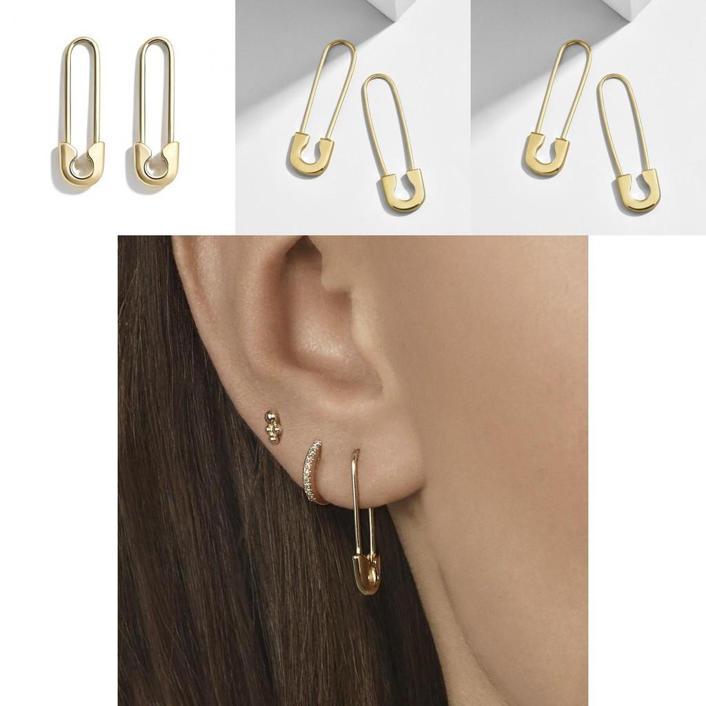 Stylish Gold And Rose Gold Metal Earrings Chic European American Design