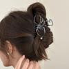 Hollow Spider Hair Claw rhinestone Metal Hair Claw Simple Large Shark Clip  Halloween