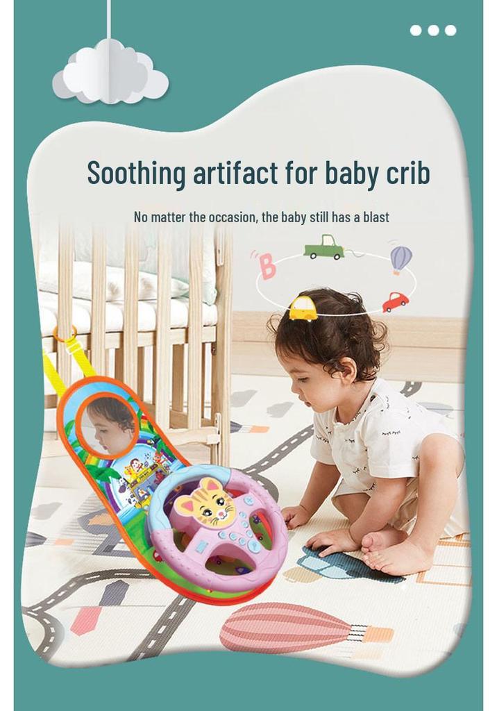 Kids' Interactive Cartoon Steering Wheel Toy for Rear Seat
