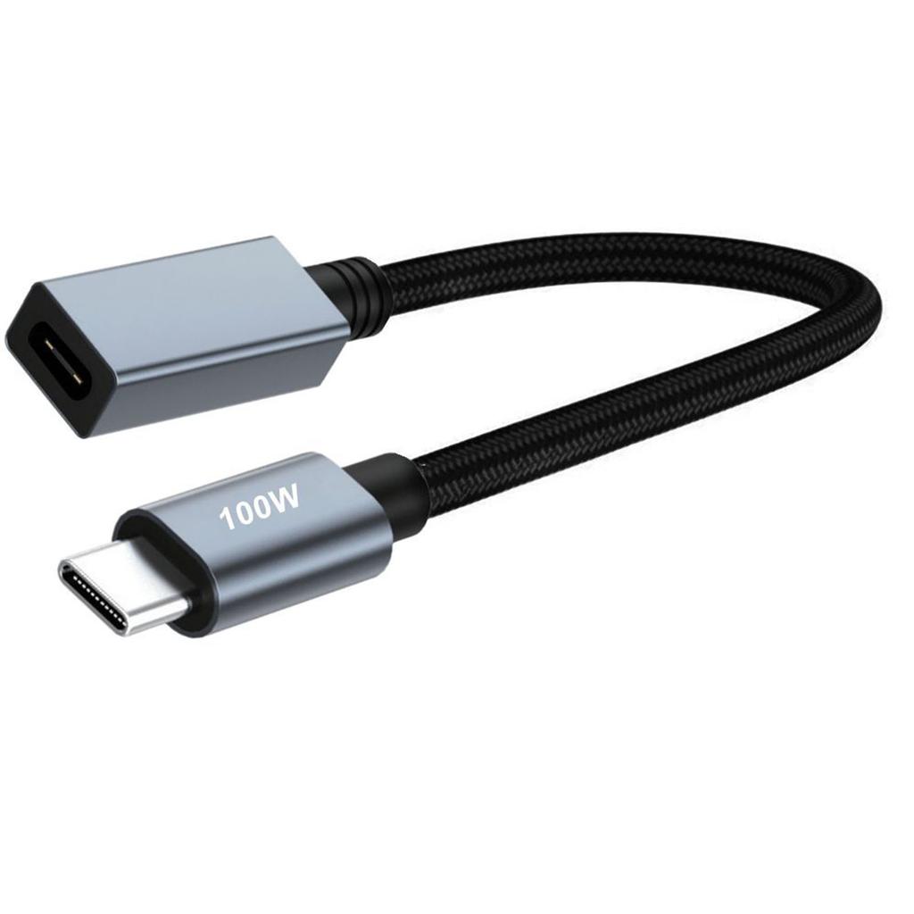 Cablu de prelungire USB C PD100W pentru încărcare rapidă și transfer de date 480 Mbps cip de marcator de linie împletit din nailon
