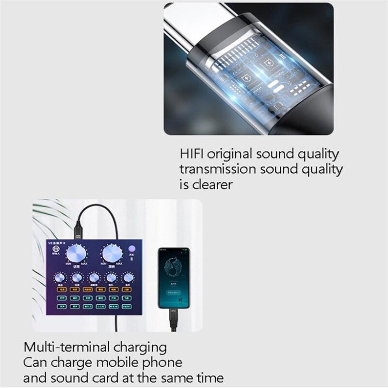 Otg Adapter Cable Data Charging Cord Type-c Audio Converter Cable For Microphone Live Sound Card 1.5