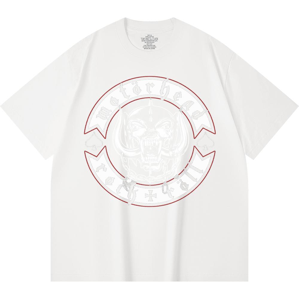 230 g/m² 100% Bavlna T-shirt Heavy Metal Rocková Kapela Tisk Populární Hudby Unisex Těžký Bavlněný T-shirt