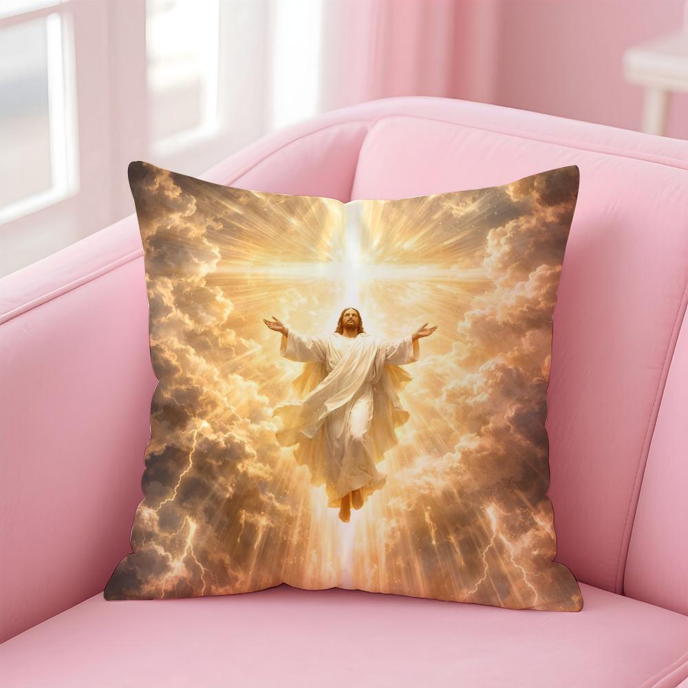 JJesus Christ Cushion Cover Pillow Case Soft Friendly Fabric  Concealed Zipper