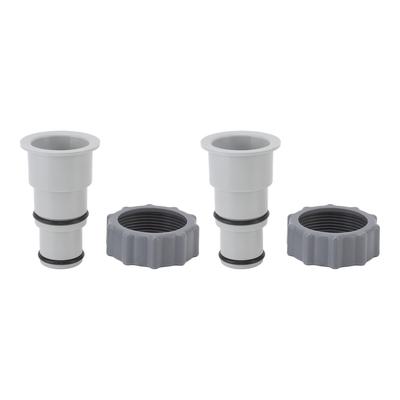 2-teiliger Ersatz-Schlauchadapter, Kunststoff-Pool-Zubehör für Gewindeanschlusspumpen, 1,5 Zoll, 1,25 Zoll