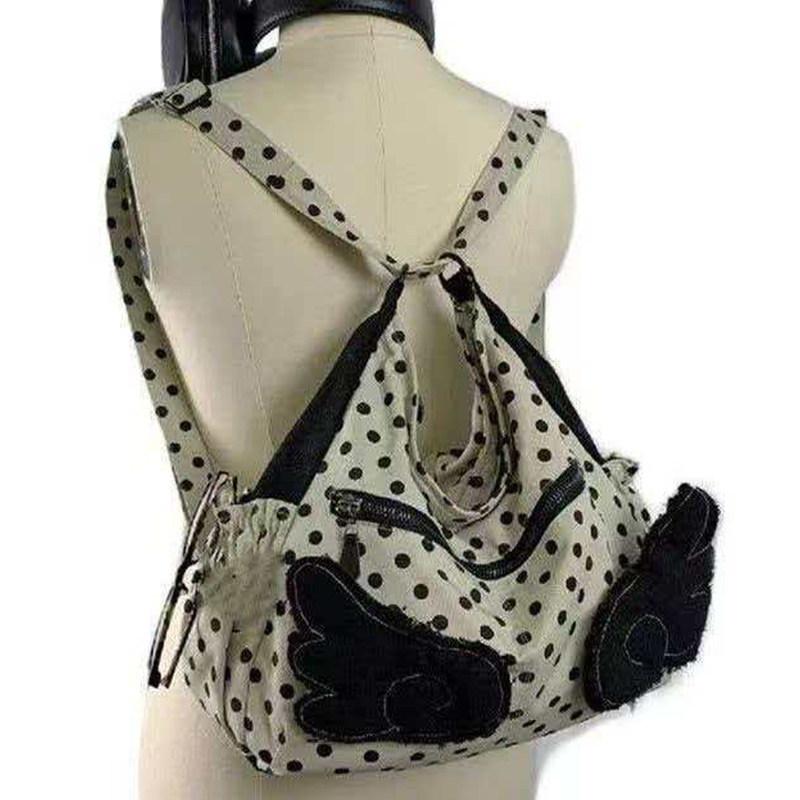 Leisure Crossbody Bag - Large Capacity Bag - Polka Dot Classic Women s Bag - Shoulder Bag белый