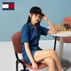 TOMMY JEANS Women's Embroidered Denim Romper Shorts