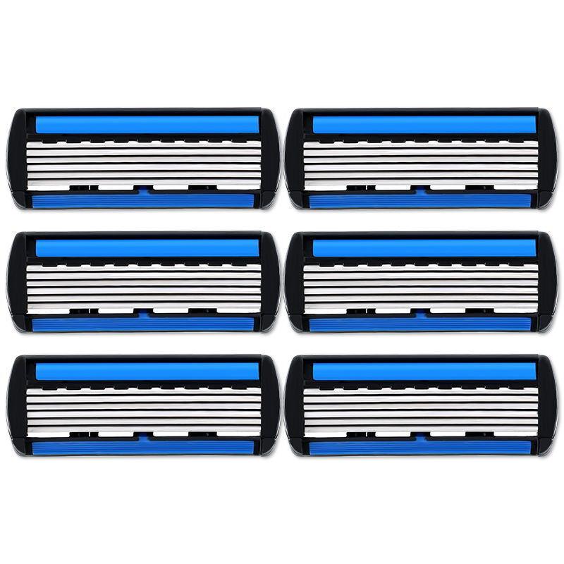 Six-Layer Razor Stainless Steel Shaver for Men with Multi-Layer Shaving Head