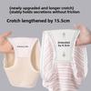 Large Size Spring and Autumn Striped Cotton 7a Antibacterial Extension Crotch High Waist Triangle Briefs