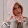 Soft Knit Hooded Balaclava Pink