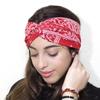 Cashew Flower Print Headbands for Women Girls African Boho Cotton Hairband Stretch Knotted Turban Headwrap Hair Accessories