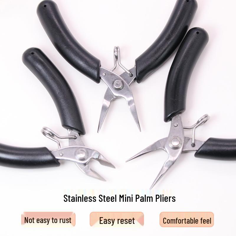 DIY Wire Wrapping Jewelry Tools: Mini Stainless Steel Fine Pointed Pliers, Round Nose, Diagonal Cutting