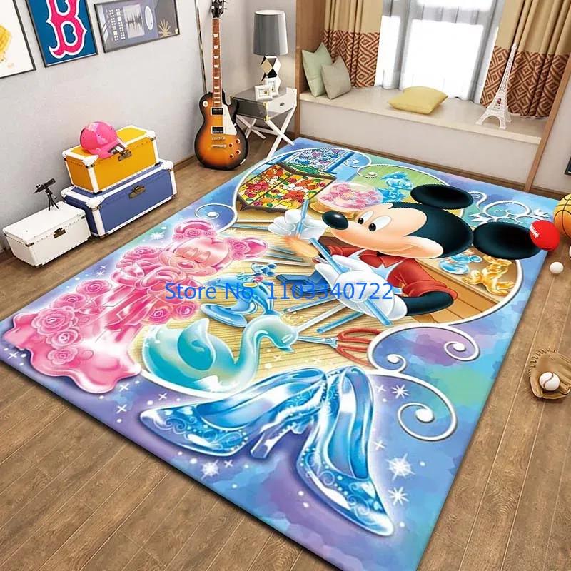 

Коврик с Микки и Минни, милый мультяшный коврик, ковры 120x160 см, декор для гостиной, детской спальни, дивана, ванной комнаты, детский напольный коврик A 40x60cm