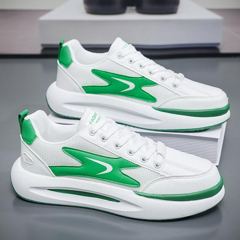 Stylish 2025 New Mens Casual Sneakers with Breathable Mesh for Spring Summer Comfortable Dad Shoes White Platform