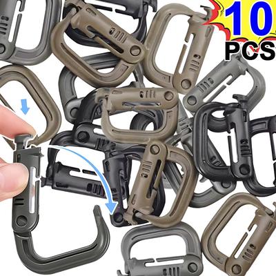5/10 stücke Plasctic Schäkel Karabiner D-ring Clip Molle Gurtband Rucksack Schnalle Snap Lock Grimlock Outdoor Wandern Camping Ausrüstung