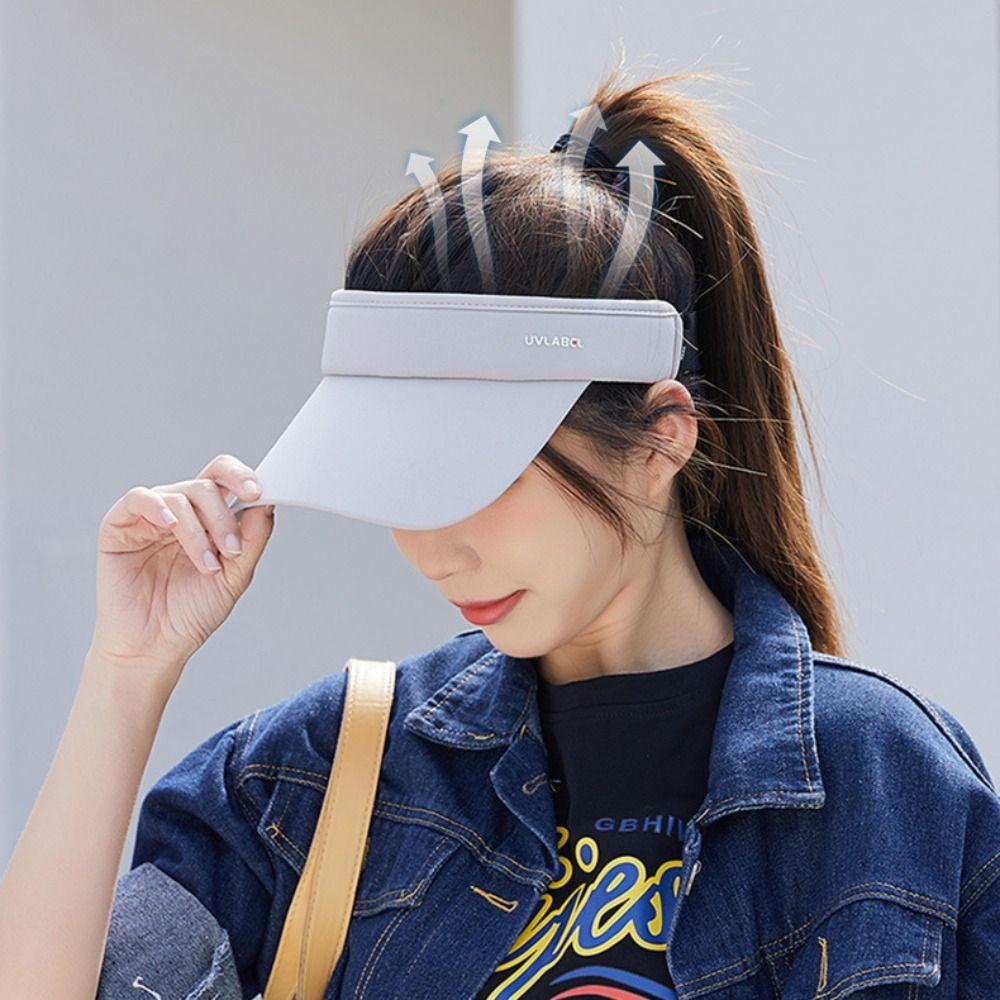 Solid Color Empty Top Hat Sunscreen Female Sunshade Hat Fashion Sun Protection Hat  Women/Girl