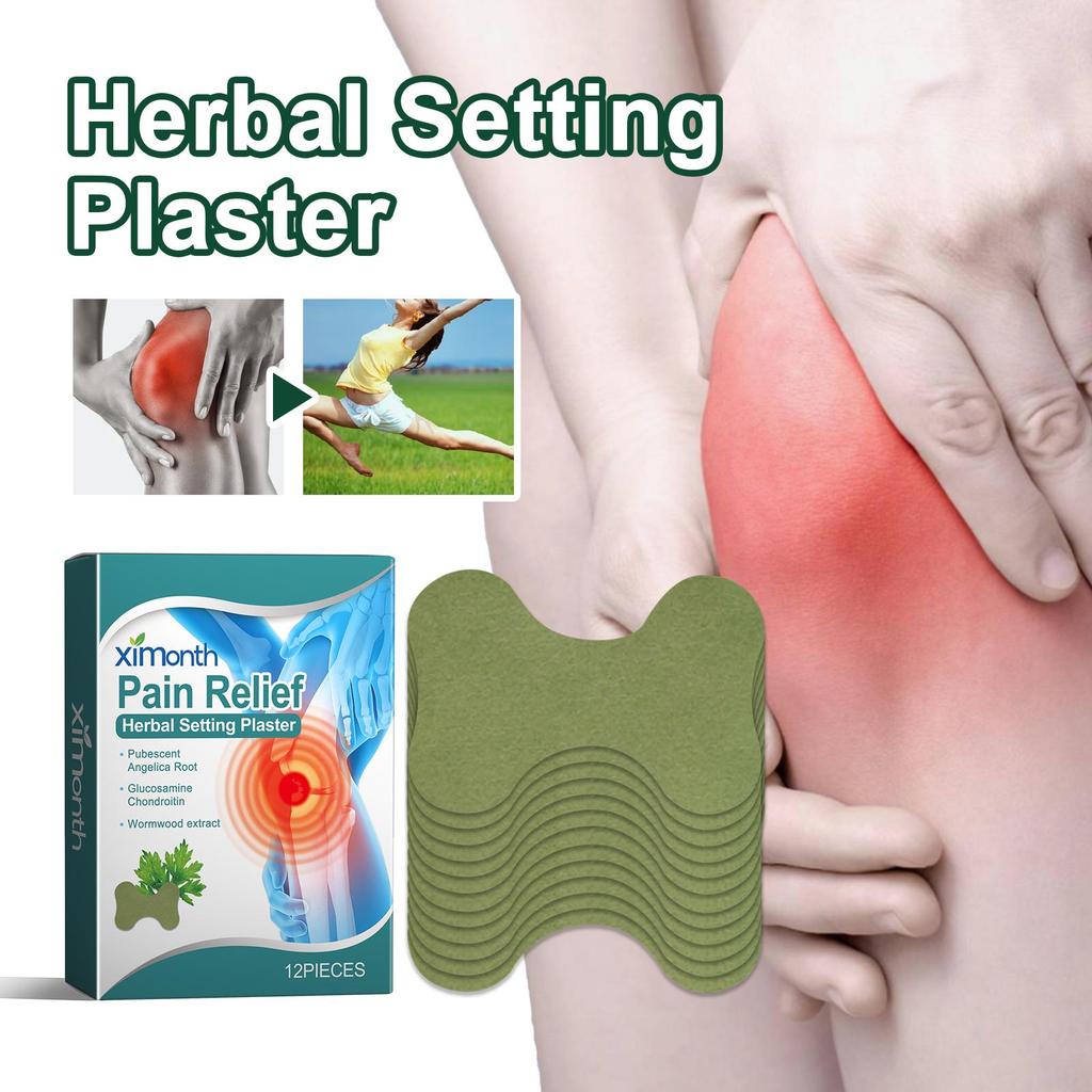 12pcs Ximonth Wormwood Knee Patch Relieve Legs Knee Joints Tendon Pain Body Discomfort Care Patch