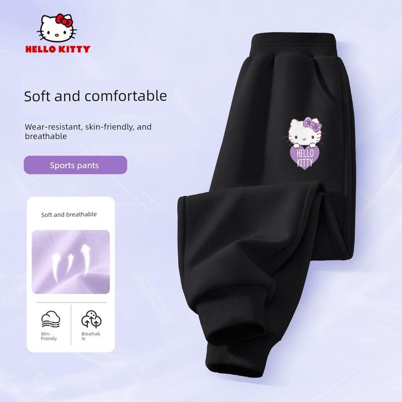 Pantalon pour Filles Hello Kitty Printemps et Automne 2026 Nouveau Pantalon de Sport pour Enfants Pantalon de Jogging Style Printemps Fin pour l'École