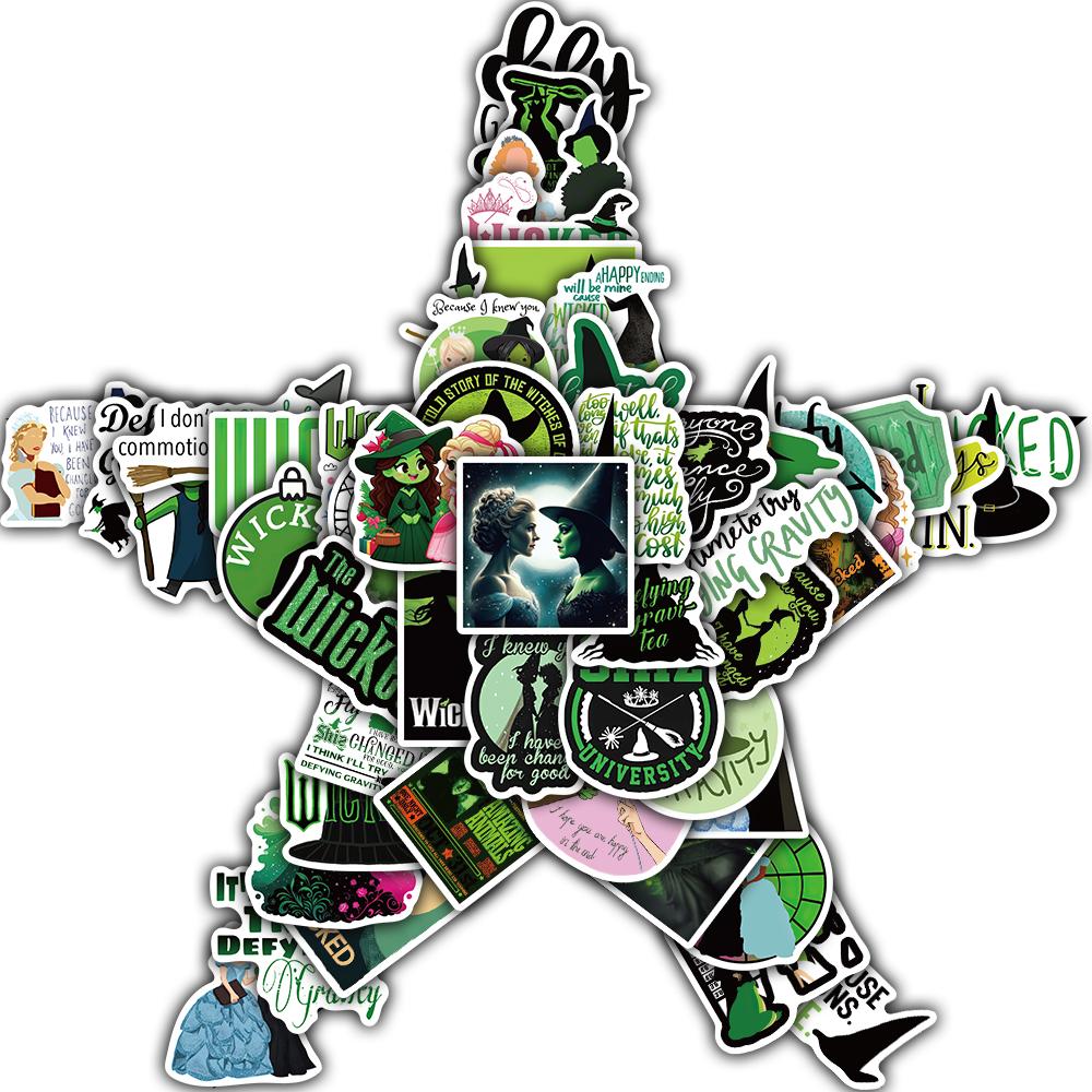 

50PCS Wicked Stickers Nostalgia Creative Office Phone Scrapbooking Graffiti DIY Gifts Scrapbooking Waterproof Students Sticker