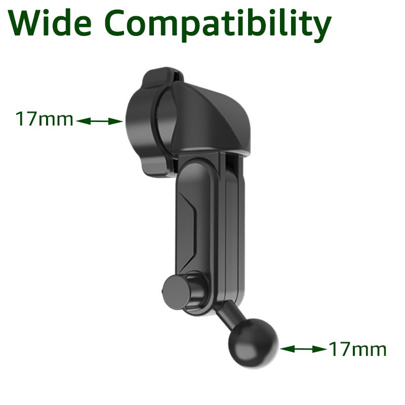 17mm Ball Head Extension Arm 360° Swivel Adjustable Length Phone Holder Extension Rod Socket for Car Cell Phone Stand GPS Mount