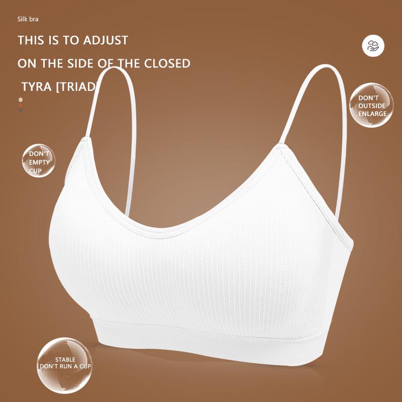 European & American Style Women's D Cup Spaghetti Strap Bandeau Bra - Strapless & Sporty