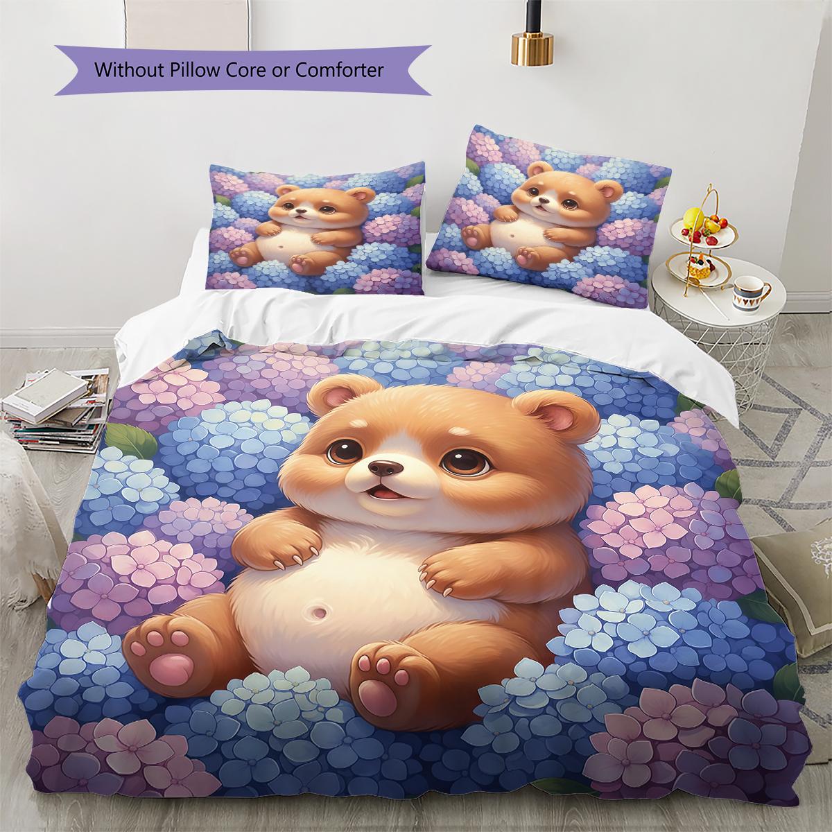 

Дитячий Плед-Ковдра Комплект Постільної Білизни Зворотний Бік Наволочка Домашній Декор Подарунок на День Народження (1 * підковдра + 2 * наволочка, без наповнювача) 135x200cm