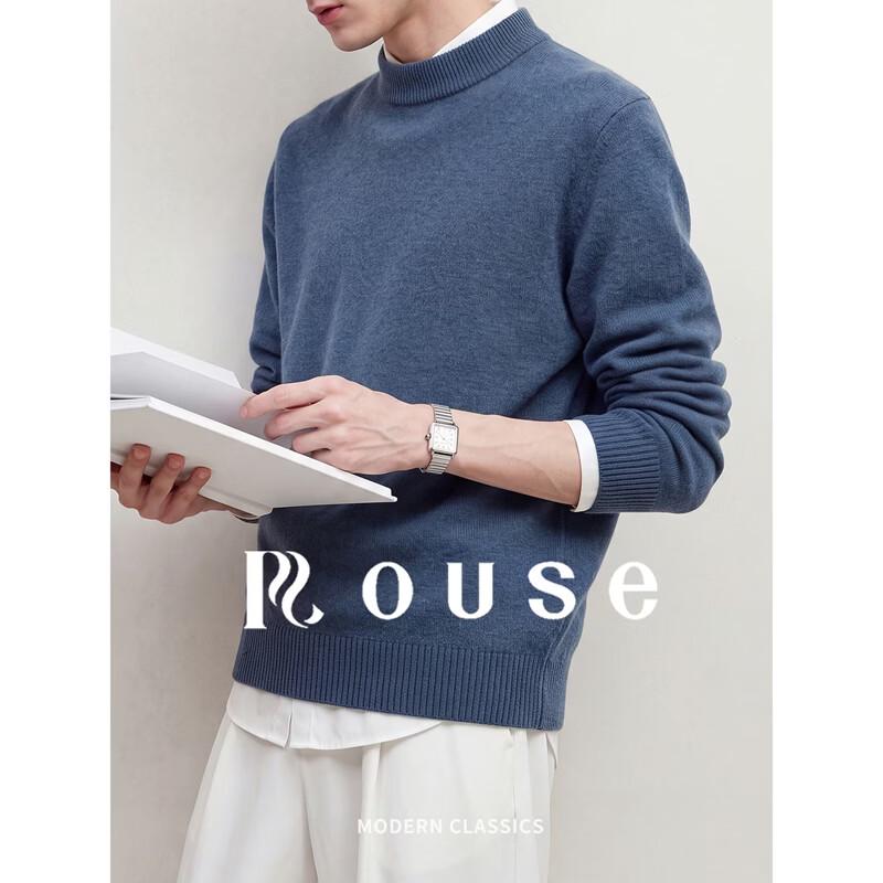 Men's Premium Wool-Cashmere Blend Crew Neck Pullover