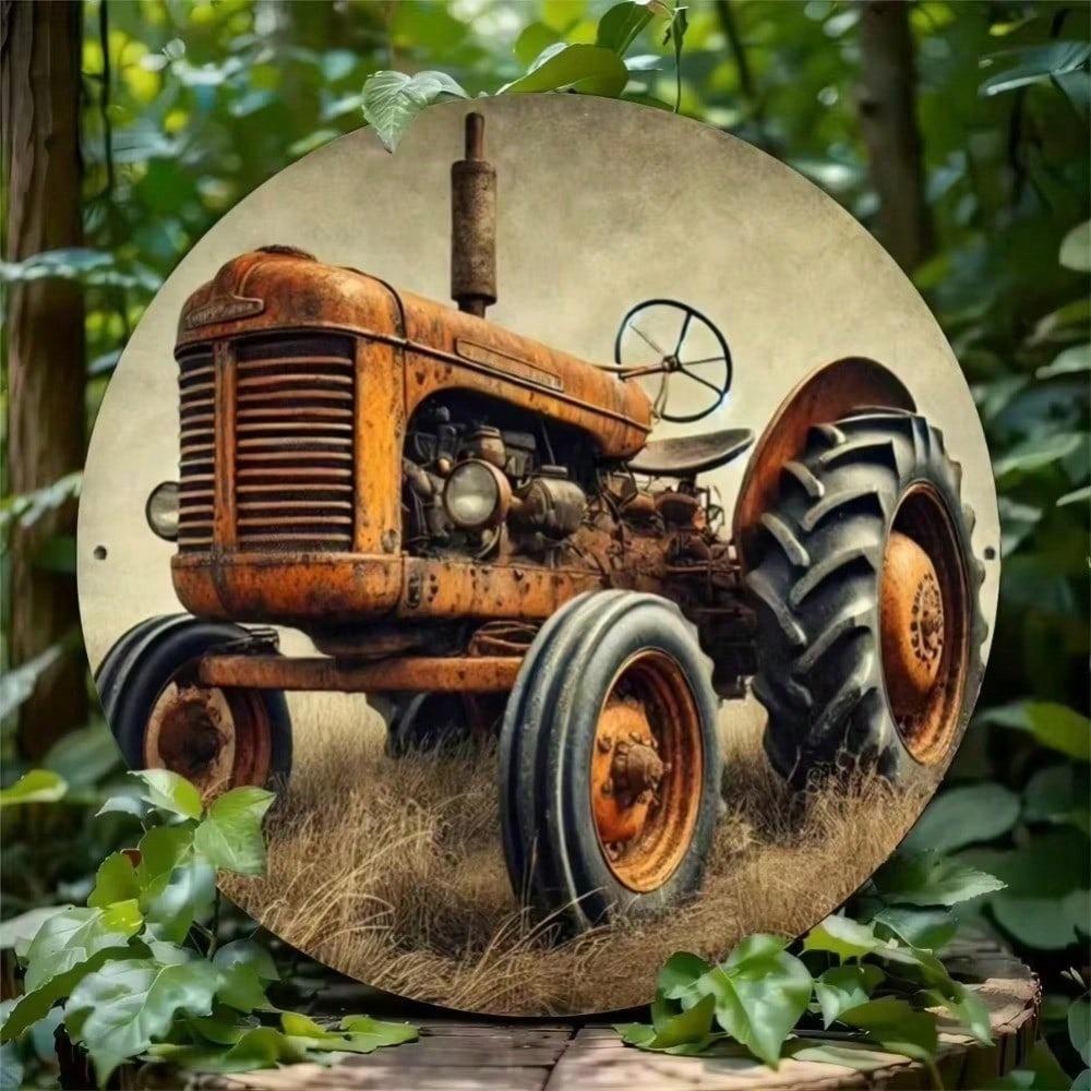 Vintage Truck Metal Wall Sign, Rustic Farmhouse Decor for Kitchen Living Room Bedroom, Retro Tin Sign Home Art